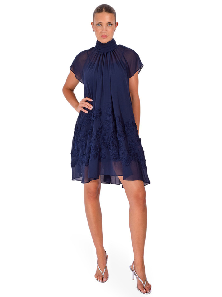 SIMKHAI Aviel Mini Dress in Navy Front View 2
