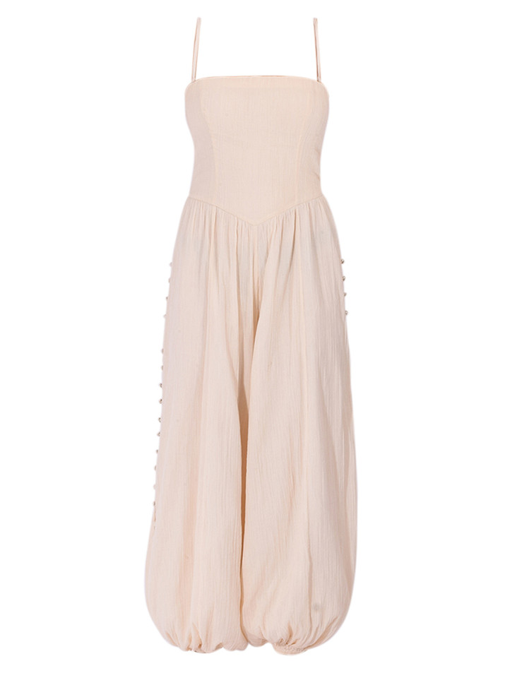 ROCOCO SAND Corset Jumpsuit in Cream Product Shot 