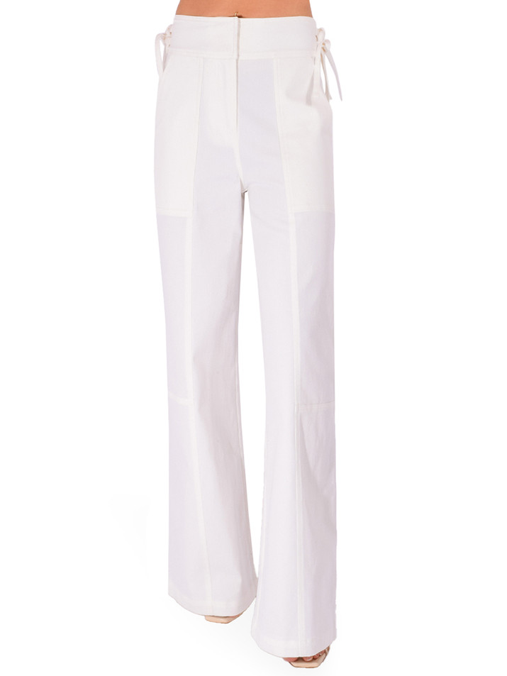 CHRISTY LYNN Aspyn Pant in White Front View 