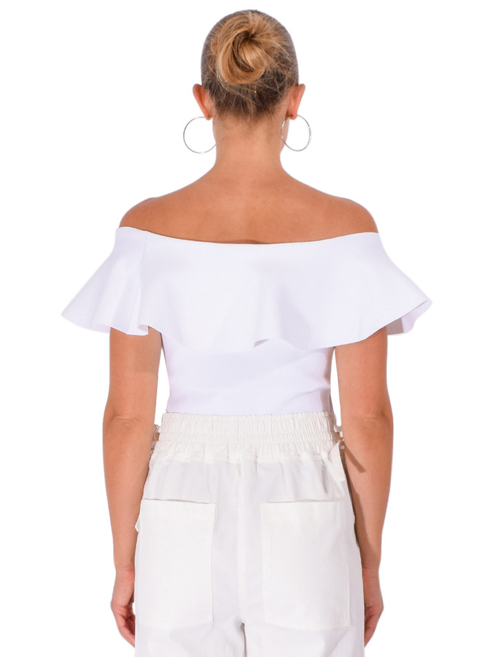 CHRISTY LYNN Loris Top in White Back View 