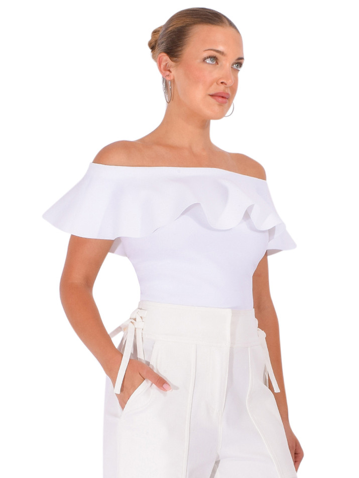 CHRISTY LYNN Loris Top in White Side View 