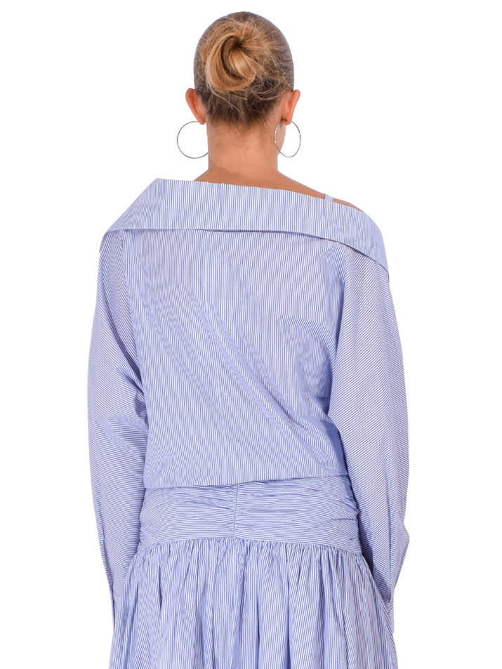 CHRISTY LYNN Dasha Top in Blue Stripe Back View 
