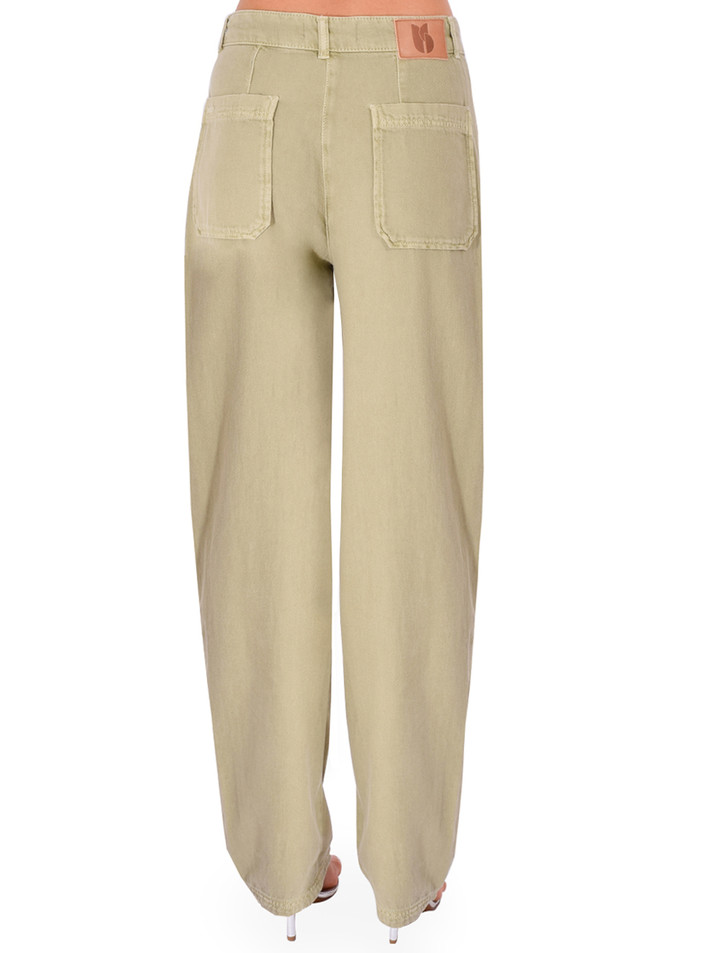 BA&SH Raja Pants in Green Back View 