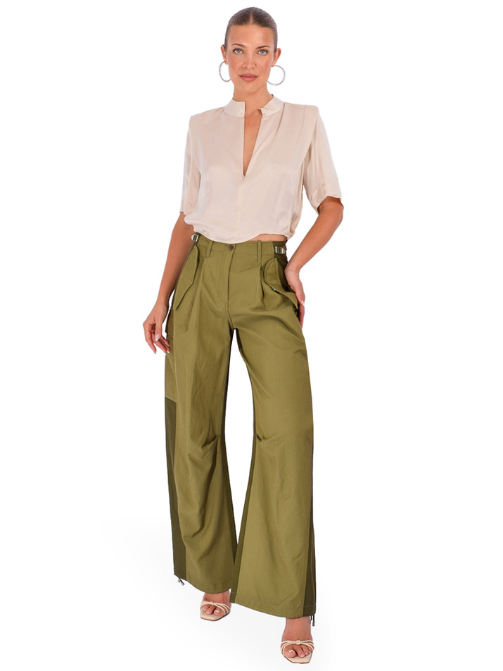 3.1 PHILLIP LIM Curved Cargo Pants in Olive Full Outfit 