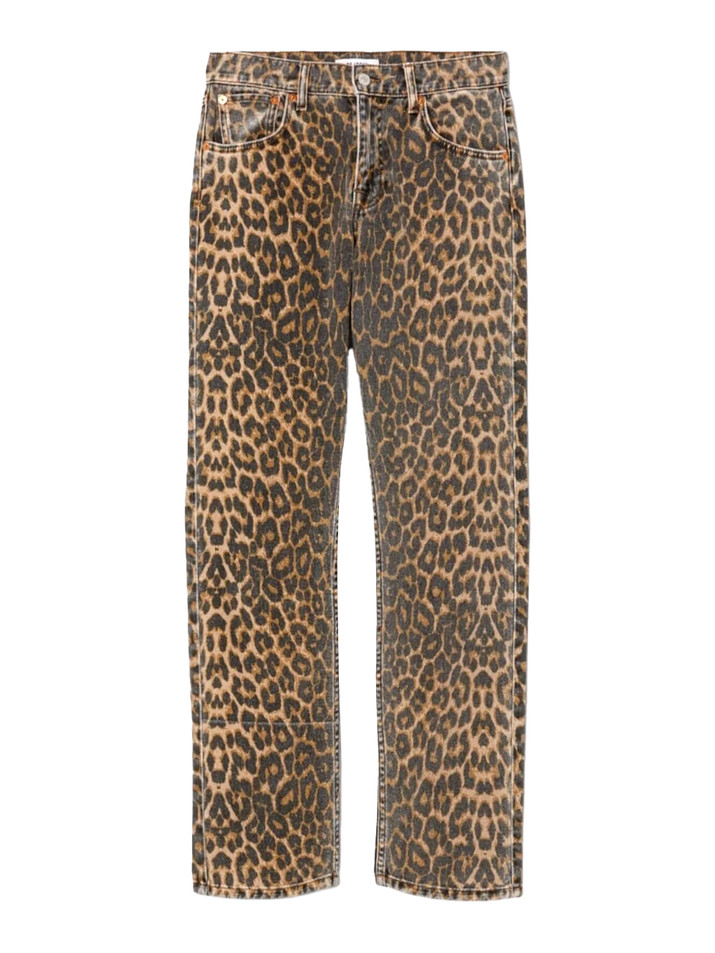 RE/DONE Mid Rise Blondie Crop in Leopard Product Shot 