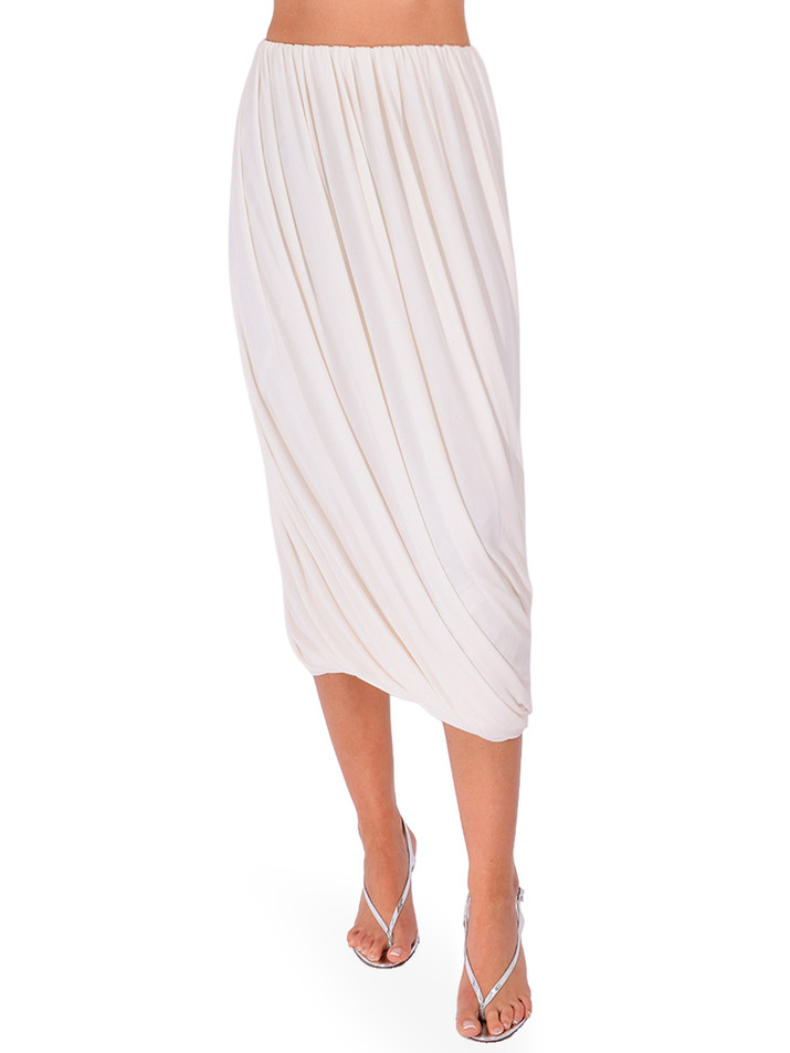 CINQ À SEPT Calden Skirt in Ivory Front View 