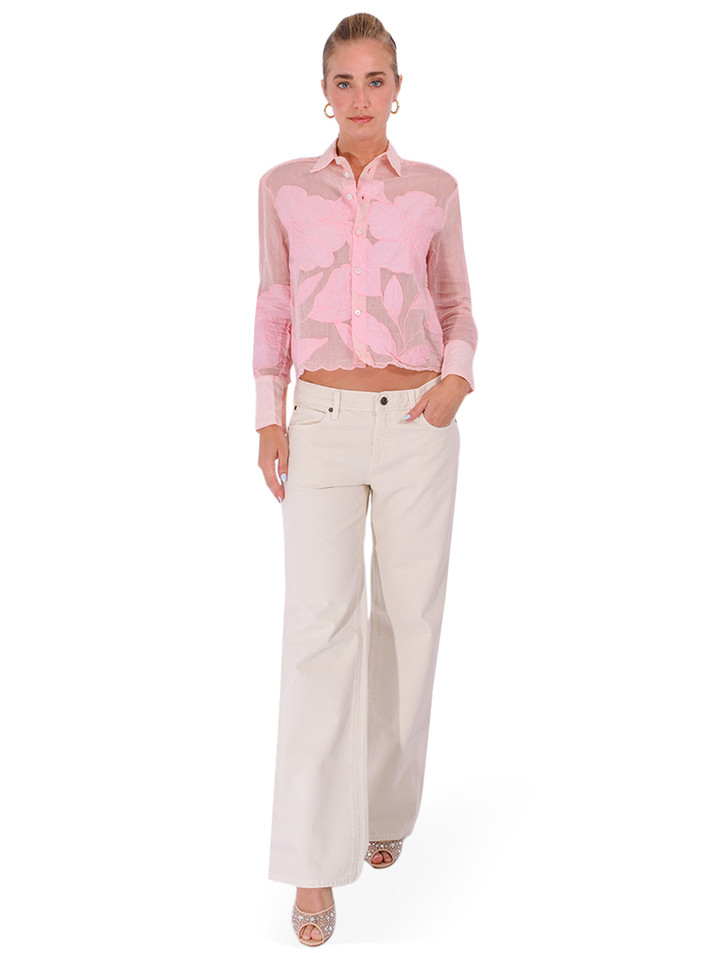 CISSA The Belle Shirt in Pink Transparent Petal Full Outfit 