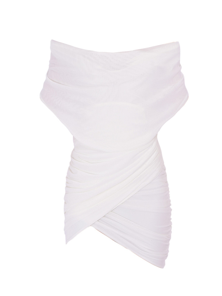 DELFI Cleo Mini Dress in White Product Shot 