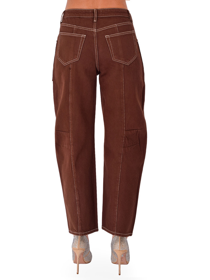 L'AGENCE Cody Jean in Brown Back View 
