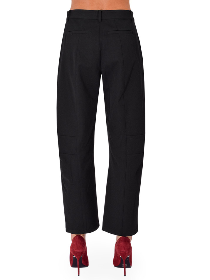 L'AGENCE Colby Barrel Trouser in Black Back View 