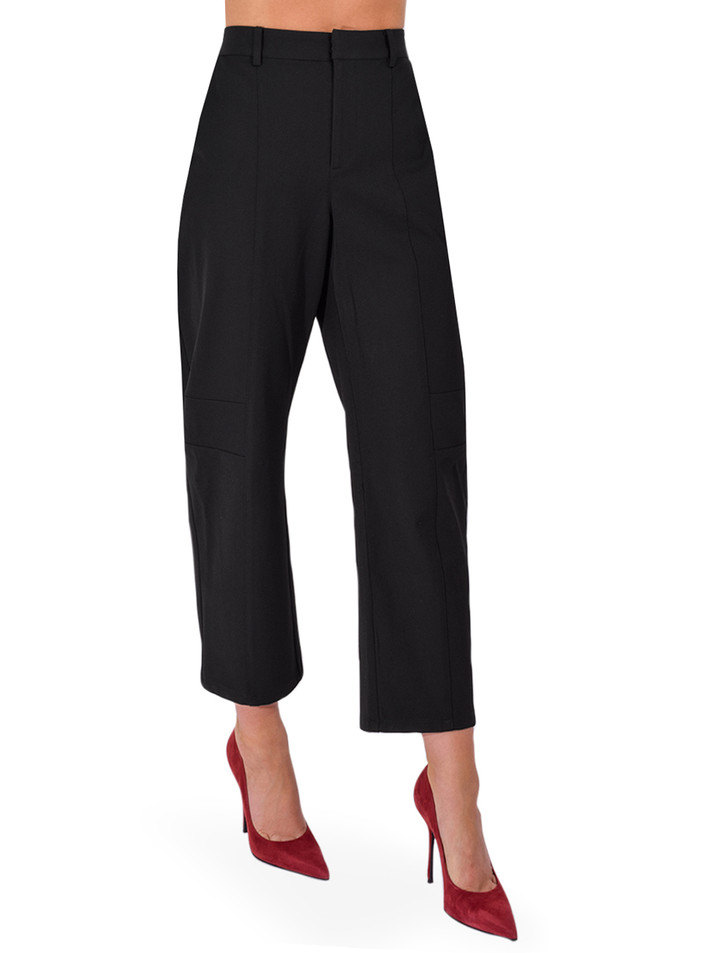 L'AGENCE Colby Barrel Trouser in Black Side View 
