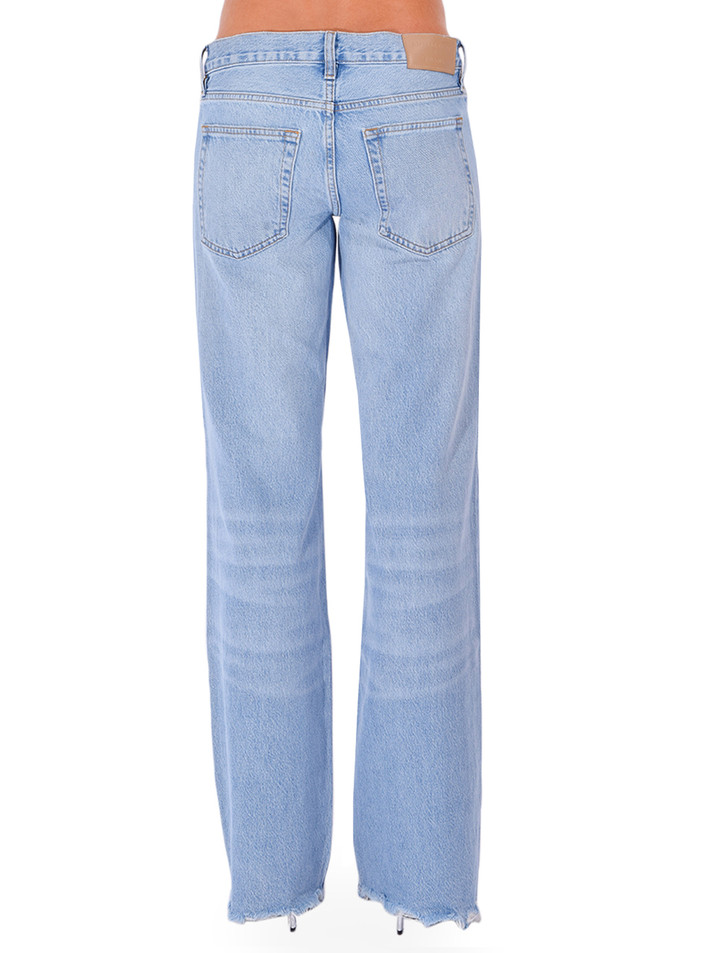 FRAME The Gray Jean in Dodger Offset Hem Back View 