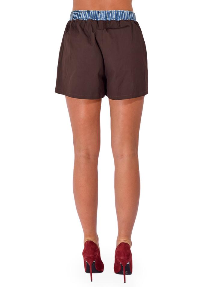 SER.O.YA Tama Boxer Short in Brown Back View 