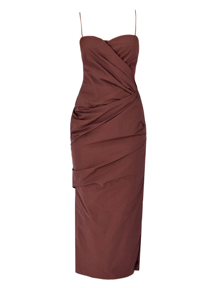 PARIS GEORGIA Charli Dress in Mocha Product Shot 