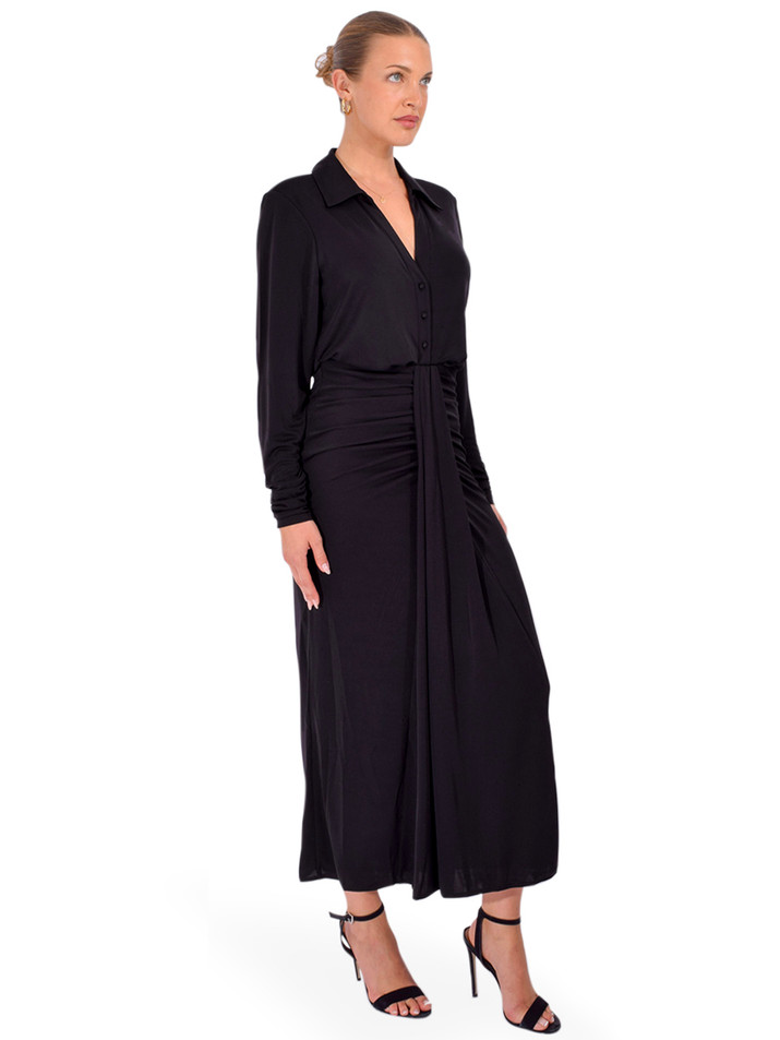 CINQ À SEPT Seferina Dress in Black Side View 
