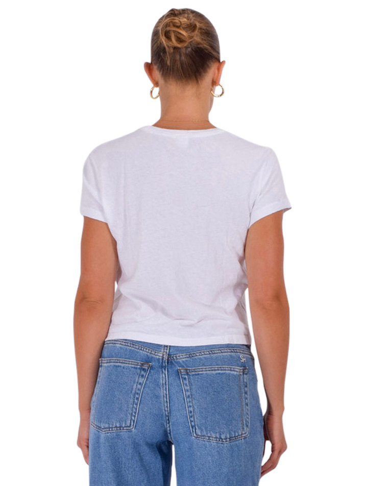 RE/DONE 1950's Boxy Tee in Optic White Back View 