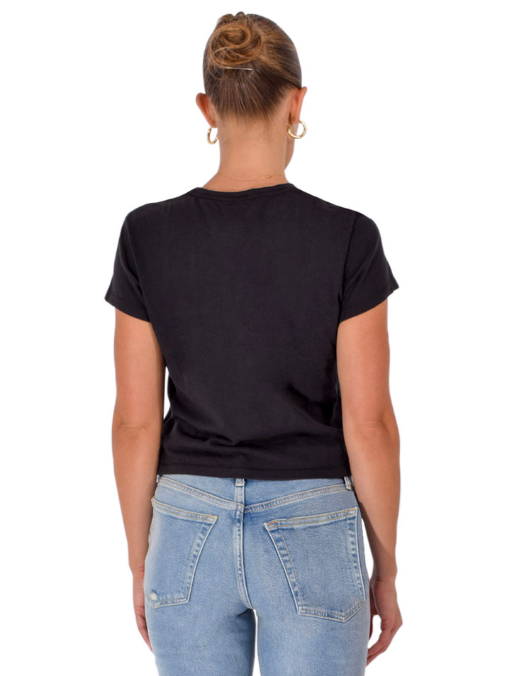 RE/DONE 1950's Boxy Tee in Washed Black Back View 