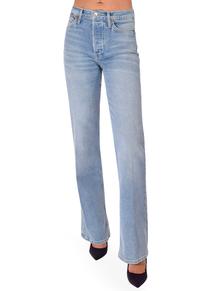 RE/DONE 70's Bootcut Jean in Opal Indigo Front View 