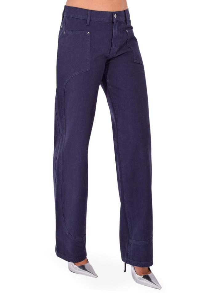 STILL HERE Supply Jean in Navy Canvas Side View 