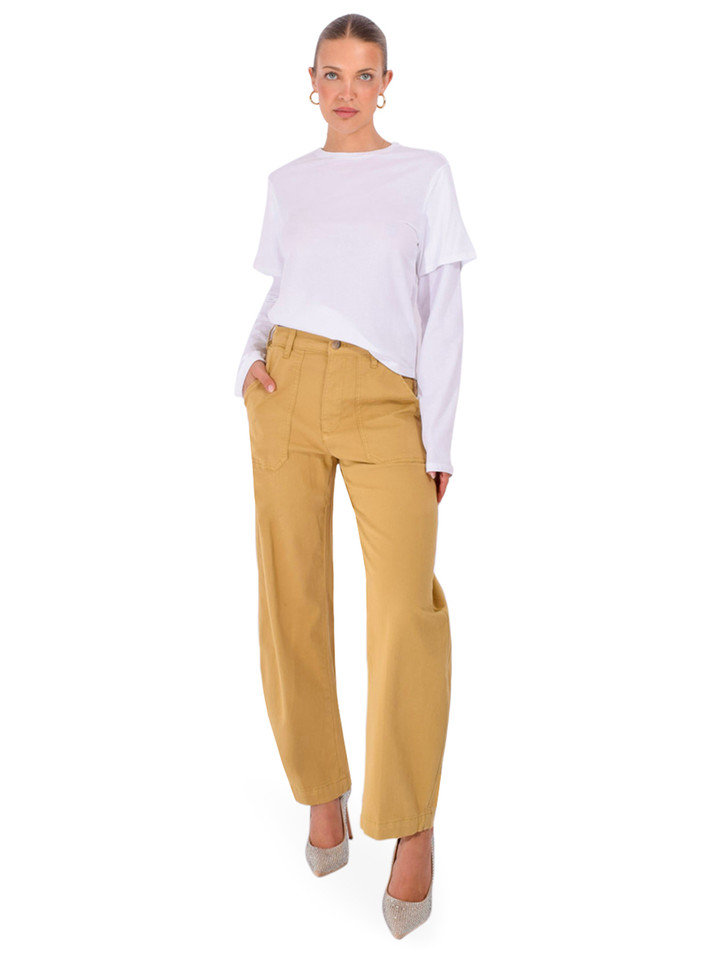 FRAME The Ranger Pant in Fawn Full Outfit 