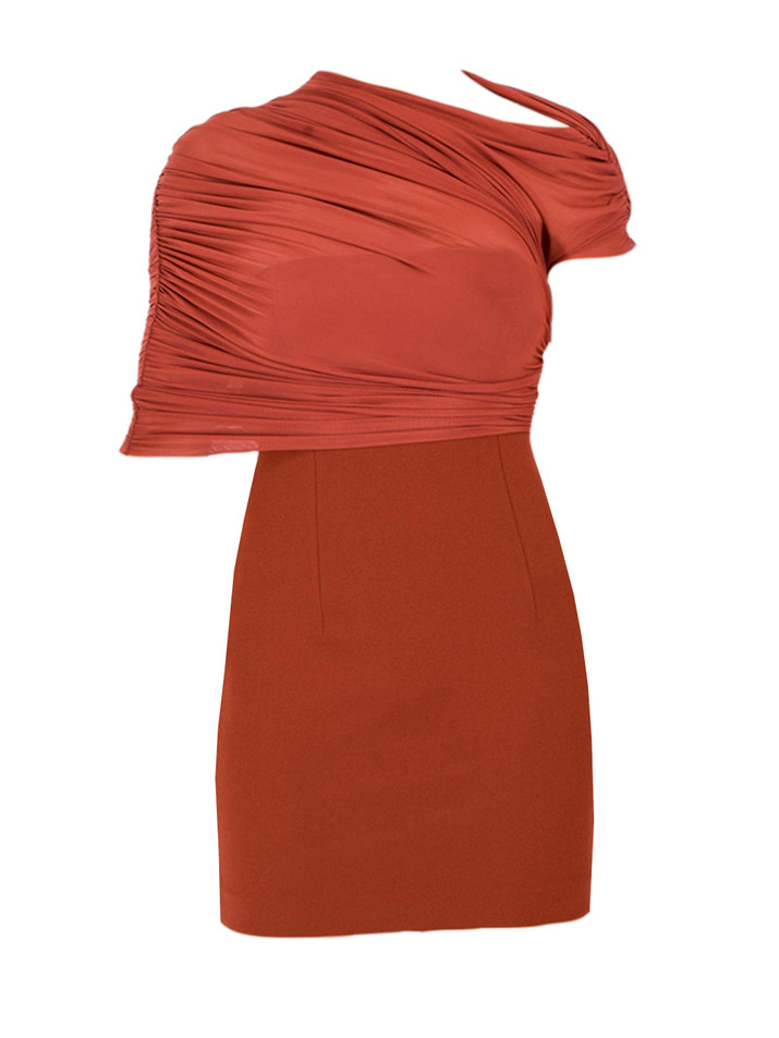 SER.O.YA Selma Mini Dress in Copper Product Shot 