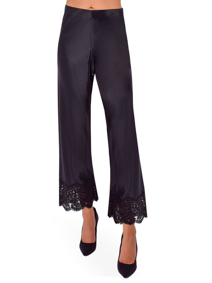 CAMI NYC Bristol Lace Pant in Black Front View 