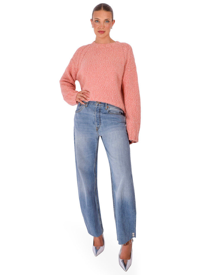 3.1 Phillip Lim Marled Wool Boxy Pullover in Peony Full Outfit 