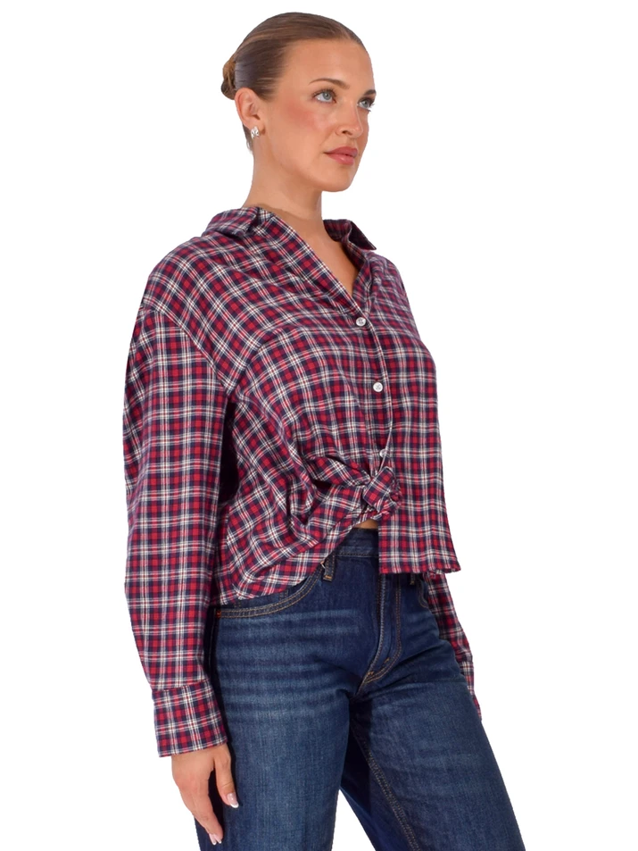 CISSA The Knot Top in Eastwick Plaid Side View 