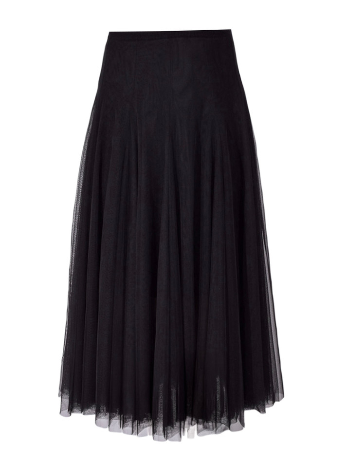 JESIE LIU Lilliana Tulle Skirt in Black Product Shot 