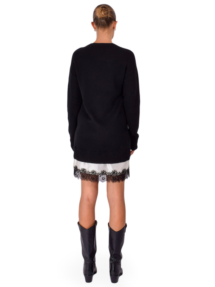 CINQ À SEPT Simona Dress in Black Back View 