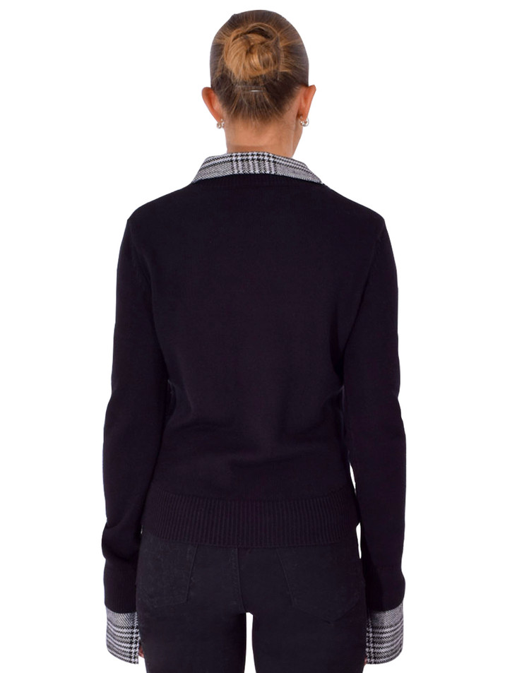 SER.O.YA Maia Sweater in Black Back View 