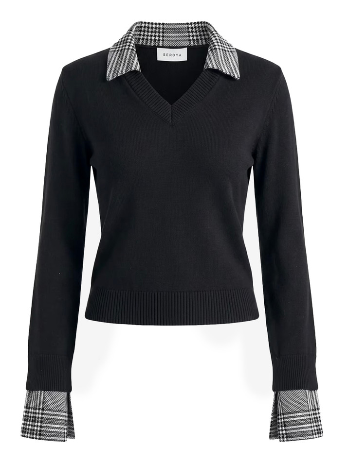 SER.O.YA Maia Sweater in Black Product Shot 