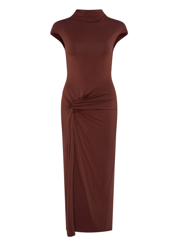 PARIS GEORGIA Antonia Dress in Mocha Product Shot 