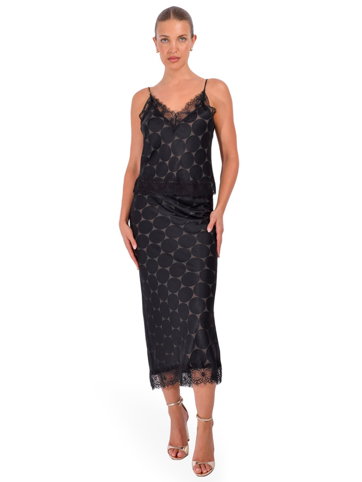 LE SUPERBE Kusama Dot Cami in Black Full Outfit 
