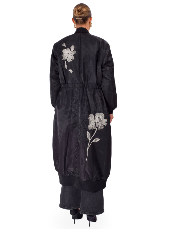 CINQ À SEPT Celestina Coat in Black Back View 
