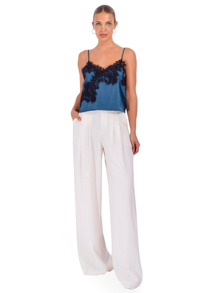 CINQ À SEPT Marne Pant in Ivory Full Outfit 