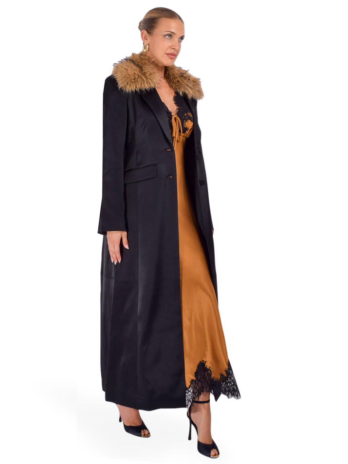 CINQ À SEPT Jyn Coat in Black Side View 