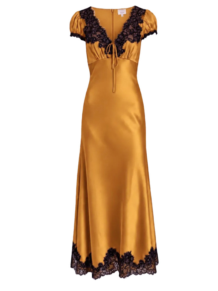 CINQ À SEPT Sienne Dress in Bronze Product Shot 