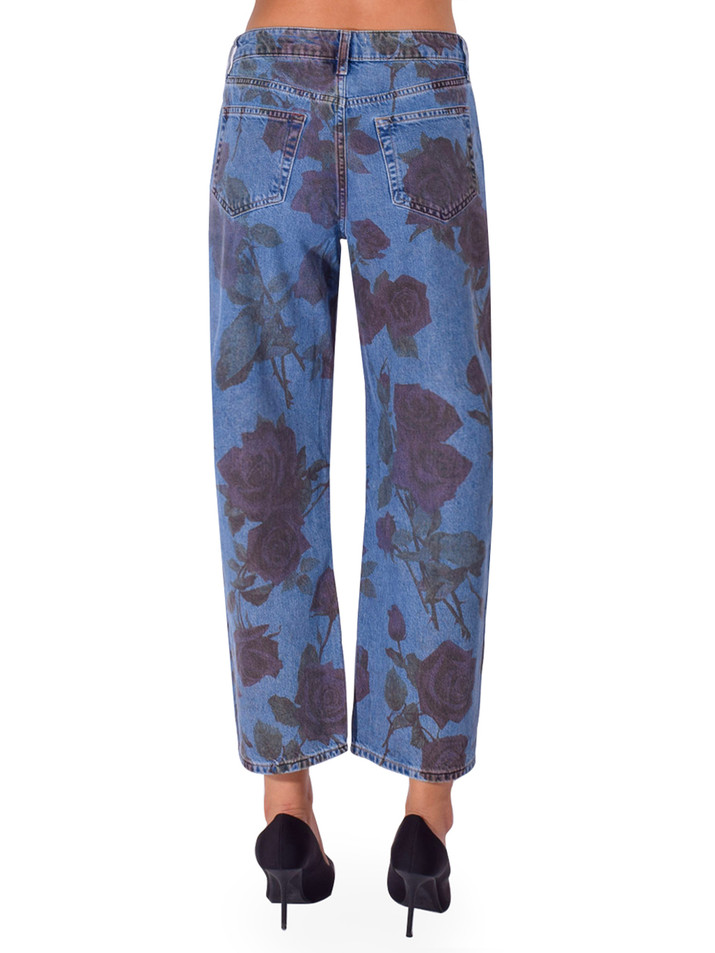 L'AGENCE Mallis Bow-Leg Jean in Romantic Rose Back View 