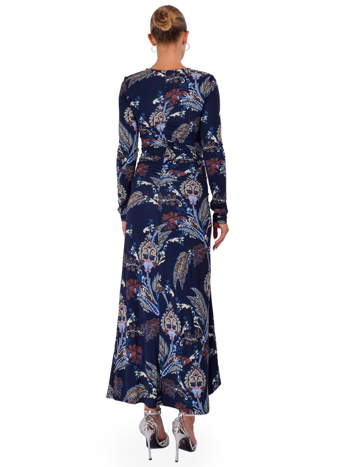 CARA CARA Piermond Dress in Mod Paisley Navy Back View 
