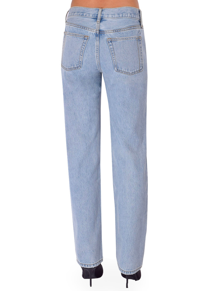 STILL HERE Life Jean in Vintage Blue Patched Back View 