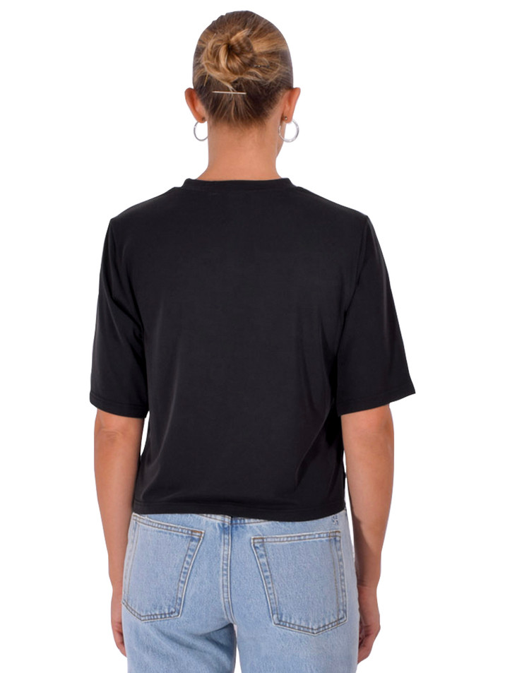DEREK LAM Fran Boxy Tee in Black Back View 