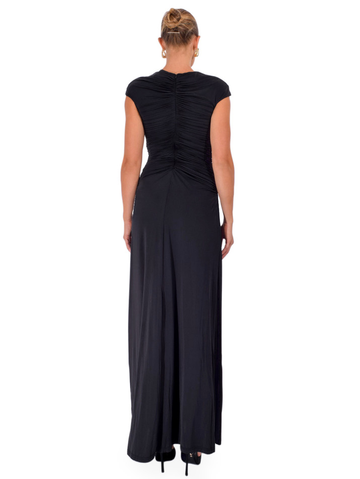 DELFI Astrid Dress in Black Back View 