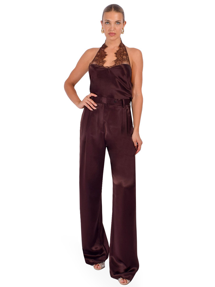 SANS FAFF Sienna Lace Top in Espresso Full Outfit 