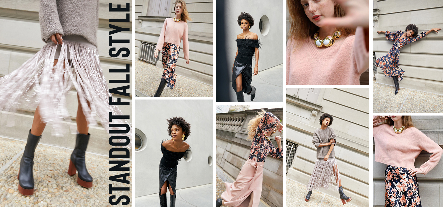 Standout Fall Style is made easy in fabulous pieces from designers like Tanya Taylor and more!