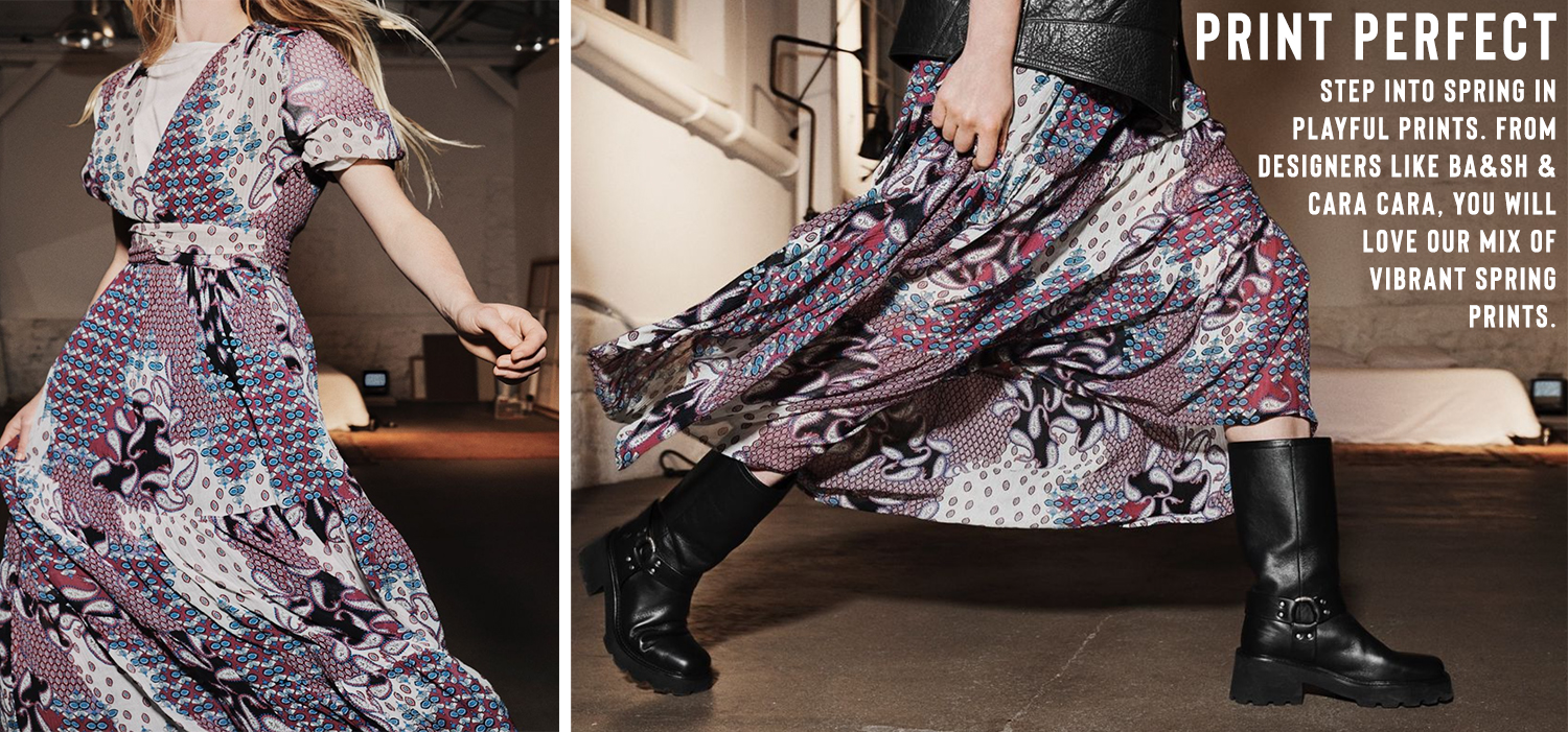 Shop playful prints from designers like Bash and Cara Cara now!