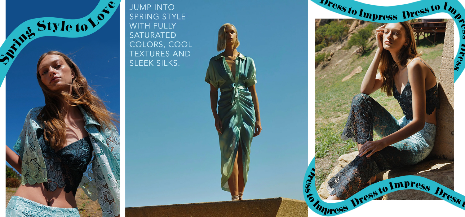 Jump into spring style with designers like Le Superbe, Milly, Rhode and more!