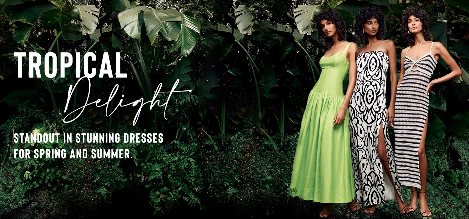 Shop gorgeous dress for summer from designers like Nicholas, Simkhai and more!