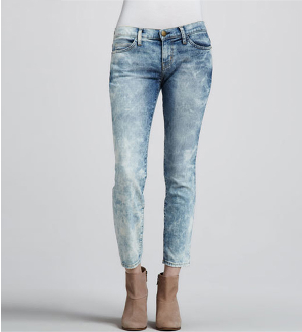 Current/Elliott The Low-Rise Stiletto Jeans in Crazy Wash Front View 