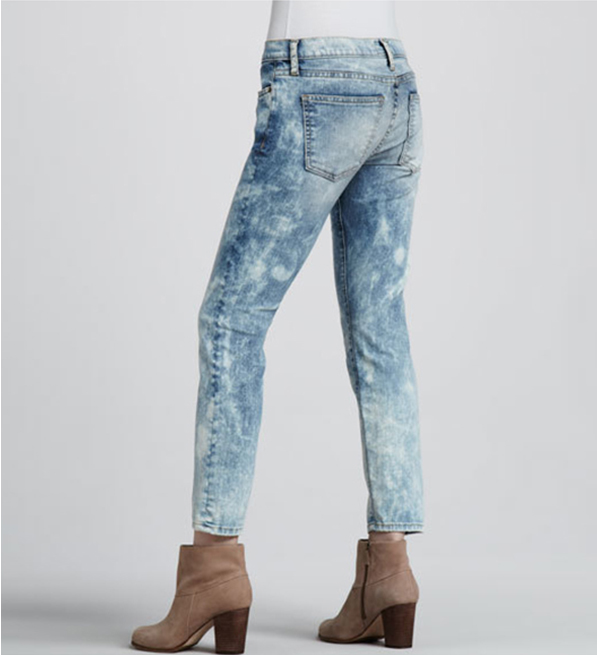 Current/Elliott The Low-Rise Stiletto Jeans in Crazy Wash Back View 